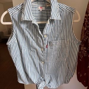 Levies denim striped top